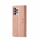 For Samsung Galaxy A54 5G Forwenw F1 Series Matte Strong Magnetism Leather Phone Case(Rose Gold) - 3