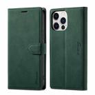 For iPhone 14 Forwenw F1 Series Matte Strong Magnetism Leather Phone Case(Green) - 1