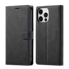 For iPhone 14 Pro Forwenw F1 Series Matte Strong Magnetism Leather Phone Case(Black) - 1