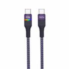 TOTU BT-021 Journey Series Type-C to Type-C Colorful Breathing Light Data Cable, Length:1.5m(Purple) - 1