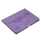 For iPad Pro 12.9 (2020) Pressed Printing Woman and Cat Pattern Horizontal Flip Leather Tablet Case with Holder & Card Slots & Wallet(Purple) - 5