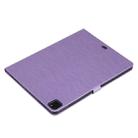 For iPad Pro 12.9 (2020) Pressed Printing Woman and Cat Pattern Horizontal Flip Leather Tablet Case with Holder & Card Slots & Wallet(Purple) - 6
