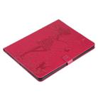 For iPad Pro 12.9 (2020) Pressed Printing Woman and Cat Pattern Horizontal Flip Leather Tablet Case with Holder & Card Slots & Wallet(Red) - 5