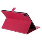 For iPad Pro 12.9 (2020) Pressed Printing Woman and Cat Pattern Horizontal Flip Leather Tablet Case with Holder & Card Slots & Wallet(Red) - 7