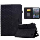 For Amazon Kindle Fire 7 2022 Rhombus Embossed Leather Tablet Case(Black) - 1