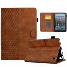 For Amazon Kindle Fire 7 2022 Rhombus Embossed Leather Tablet Case(Brown) - 1