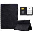 For Amazon Kindle Lite 2022 Rhombus Embossed Leather Tablet Case(Black) - 1