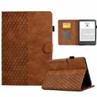 For Amazon Kindle Lite 2022 Rhombus Embossed Leather Tablet Case(Brown) - 1
