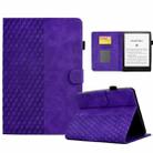 For Amazon Kindle PaperWhite 5 2021 Rhombus Embossed Leather Tablet Case(Purple) - 1