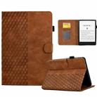 For Amazon Kindle PaperWhite 5 2021 Rhombus Embossed Leather Tablet Case(Brown) - 1