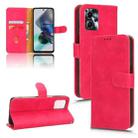 For Motorola Moto G13 / G23 / G53 Skin Feel Magnetic Flip Leather Phone Case(Rose Red) - 1