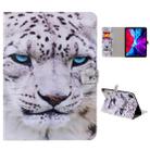 For iPad Pro 12.9 (2020) Colored Drawing Horizontal Flip Leather Tablet Case with Holder & Card Slot & Wallet(White Leopard) - 1