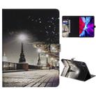 For iPad Pro 12.9 (2020) Colored Drawing Horizontal Flip Leather Tablet Case with Holder & Card Slot & Wallet(Cityscape) - 1
