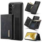 For Samsung Galaxy S23 5G DG.MING M1 Series 3-Fold Multi Card Wallet  Phone Case(Black) - 1