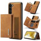 For Samsung Galaxy S23 5G DG.MING M1 Series 3-Fold Multi Card Wallet  Phone Case(Brown) - 1