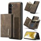 For Samsung Galaxy S23 5G DG.MING M1 Series 3-Fold Multi Card Wallet  Phone Case(Coffee) - 1