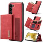 For Samsung Galaxy S23 5G DG.MING M1 Series 3-Fold Multi Card Wallet  Phone Case(Red) - 1