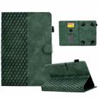 For 10.0 inch Universal Tablet Rhombus Embossed Leather Case(Green) - 1