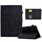 For 10.0 inch Universal Tablet Rhombus Embossed Leather Case(Black) - 1