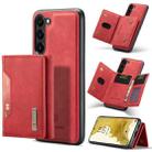 For Samsung Galaxy S23 5G DG.MING M2 Series 3-Fold Multi Card Bag + Phone Case(Red) - 1