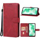 For Lava Blaze 5G Leather Phone Case(Red) - 1