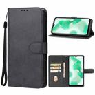 For Lava Blaze 5G Leather Phone Case(Black) - 1