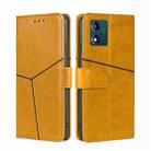 For Motorola Moto E13 4G Geometric Stitching Horizontal Flip Leather Phone Case(Yellow) - 1