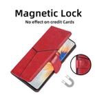 For Xiaomi Poco X5 Pro / Redmi Note 12 Pro Speed Geometric Stitching Horizontal Flip Leather Phone Case(Red) - 6