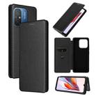For Xiaomi Redmi 12C Carbon Fiber Texture Flip Leather Phone Case(Black) - 1