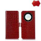 For Honor X9a/X40 5G Crocodile Top Layer Cowhide Leather Phone Case(Red) - 1