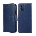 For Motorola Moto E13 4G Crystal Texture Leather Phone Case(Royal Blue) - 1