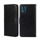 For Motorola Moto E13 4G Crystal Texture Leather Phone Case(Black) - 1