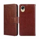 For OPPO A17k Crystal Texture Leather Phone Case(Brown) - 1