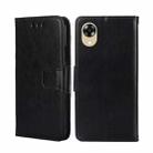 For OPPO A17k Crystal Texture Leather Phone Case(Black) - 1