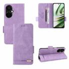 For OnePlus Nord CE 3 5G Magnetic Clasp Leather Phone Case(Purple) - 1