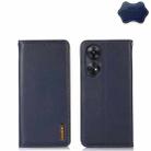 For OPPO Reno8 T 4G KHAZNEH Nappa Top Layer Cowhide Leather Phone Case(Blue) - 1