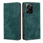 For Xiaomi Poco X5 Pro / Redmi Note 12 Pro Speed RFID Anti-theft Brush Magnetic Leather Phone Case(Green) - 1