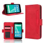 For Unimax UMX U696CL Skin Feel Calf Texture Card Slots Leather Phone Case(Red) - 1