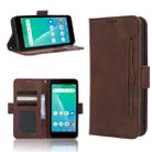 For Unimax UMX U696CL Skin Feel Calf Texture Card Slots Leather Phone Case(Brown) - 1