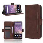 For Wiko Voix U616A Skin Feel Calf Texture Card Slots Leather Phone Case(Brown) - 1