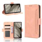 For Google Pixel 7a Skin Feel Calf Texture Card Slots Leather Phone Case(Pink) - 1