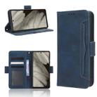 For Google Pixel 7a Skin Feel Calf Texture Card Slots Leather Phone Case(Blue) - 1