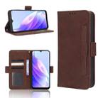 For Blackview A52 Skin Feel Calf Texture Card Slots Leather Phone Case(Brown) - 1