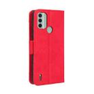For Nokia C31 Skin Feel Calf Texture Card Slots Leather Phone Case(Red) - 4
