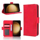 For Samsung Galaxy S23+ 5G Skin Feel Calf Texture Card Slots Leather Phone Case(Red) - 1