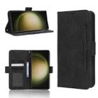 For Samsung Galaxy S23 Ultra 5G Skin Feel Calf Texture Card Slots Leather Phone Case(Black) - 1