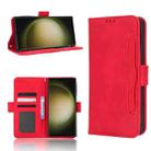 For Samsung Galaxy S23 Ultra 5G Skin Feel Calf Texture Card Slots Leather Phone Case(Red) - 1