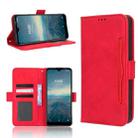 For Vodafone Smart V22 Skin Feel Calf Texture Card Slots Leather Phone Case(Red) - 1