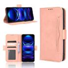 For Xiaomi Poco X5 5G / Redmi Note 12 5G Skin Feel Calf Texture Card Slots Leather Phone Case(Pink) - 1