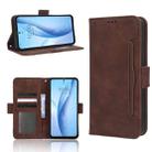 For ZTE Libero 5G III Skin Feel Calf Texture Card Slots Leather Phone Case(Brown) - 1